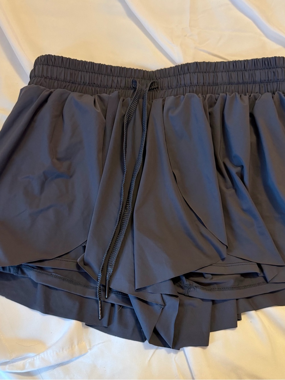 Women’s Athletic Drawstring Shorts in Charcoal